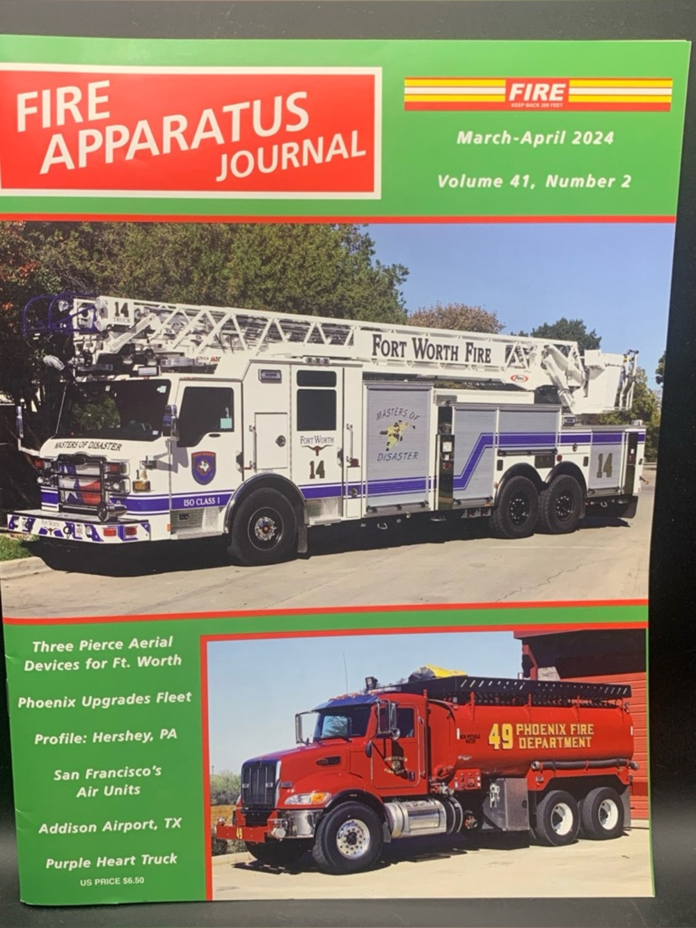 Fire Apparatus Journal March April 2024 Vol 41 Number 2 Hershey PA Purple Heart